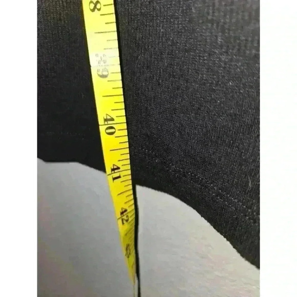 7 For All Mankind Women's Black Bodycon Midi Dress Size S Short Sleeve - Picture 9 of 10